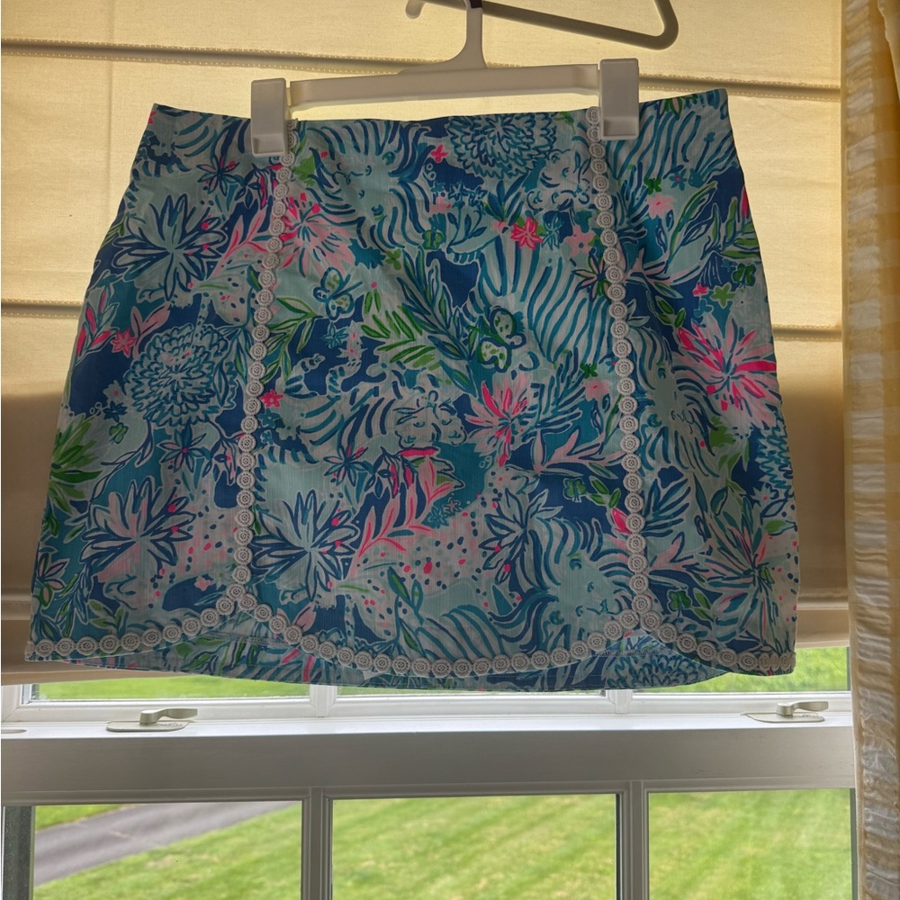 Floral Blue and Pink Skirt
